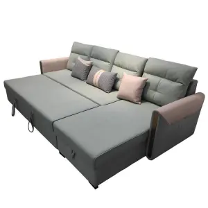 Low Prices Customized Sectional L Shape Foldable Sofa Bed With Storage