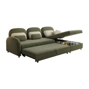 Modern Corner Folding Pull Out Sofa Bed With Storage