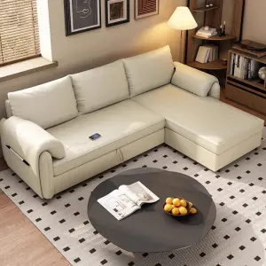 Modern Fabric Love Seat Sofa Bed Foldable for Living Room Hotel or Bedroom Use