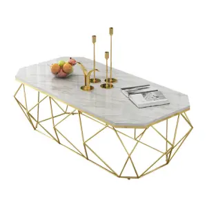 China Supplier Square Marble Top Furniture Coffee Table