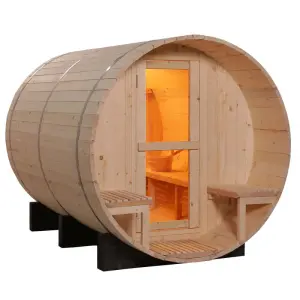 2022 Outdoor Traditional Sauna Rooms Cheapest Price Dry Steam Stove Barrel Wood Sauna for Sale