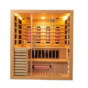 New Design Family Large Size Wooden Luxury Hemlock Indoor Infrared Sauna Room
