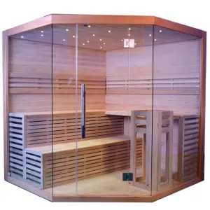 Morden Design Canada Hemlock 6 People Wood Home Indoor Steam Sauna Room for Sale