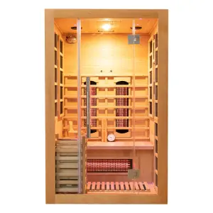 New Design Infrared Sauna and Steam Sauna Combined Hybrid Sauna Room for Homeuse