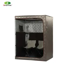Smartmak Portable Steam Home Sauna for Spa with Remote Control Steamer 1 Person Sauna Tent and Folding Chair