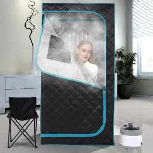 Home Steam Sauna Set, 4L Steamer Large Foldable Steam Sauna One 1 2 Person Spa Portable Sauna