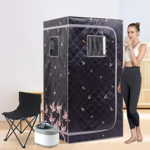 Full Body Home Steam Sauna Set Spa Portable Sauna Large Foldable Steam Sauna for 1 Person Size