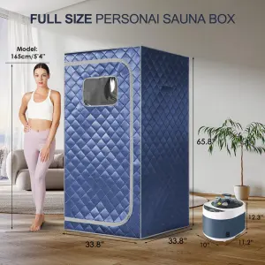 Modern Electric 110V/220V Full Size Portable Steam Sauna Computer Control Panel for Home 1600W 4L Large Capacity Wet Steam
