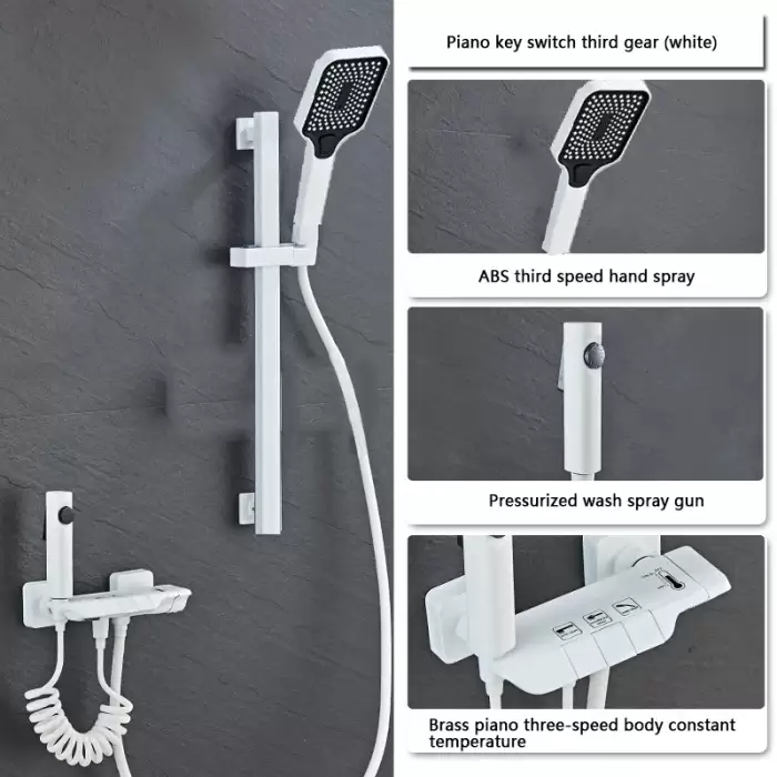 White 3 Way With Rod