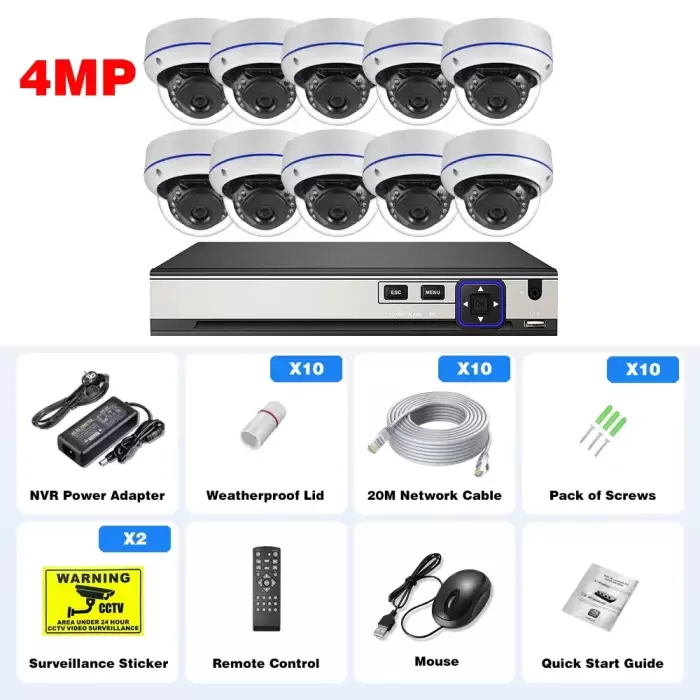 10PCS 4MP Cameras