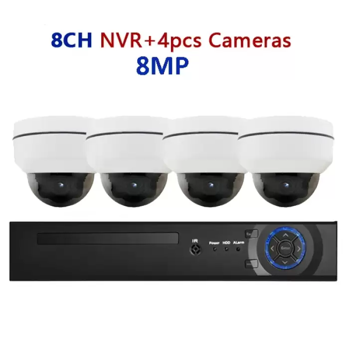 8CH NVR 4pcs 8MP Cam