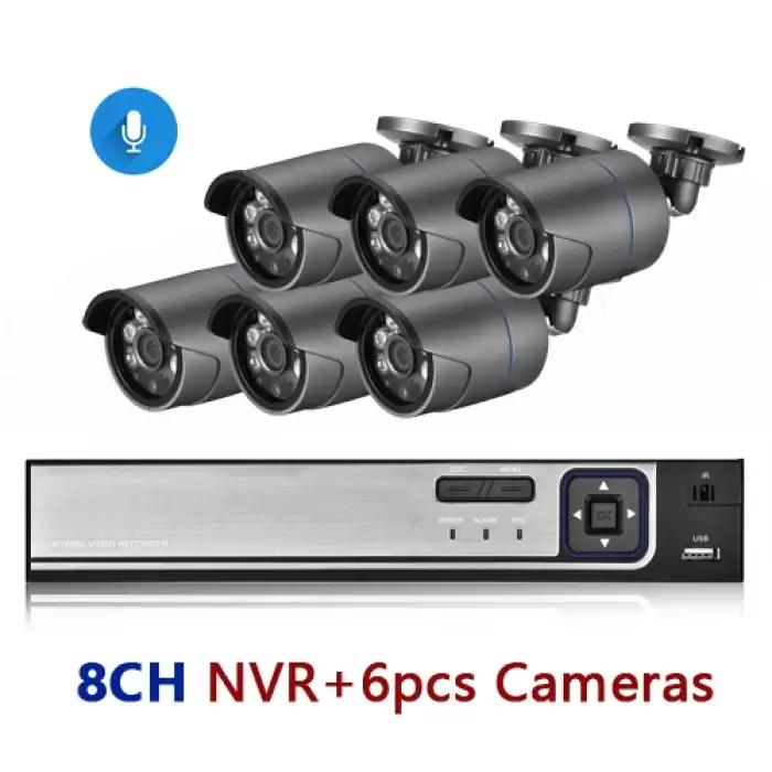8CH NVR and 6 Camera