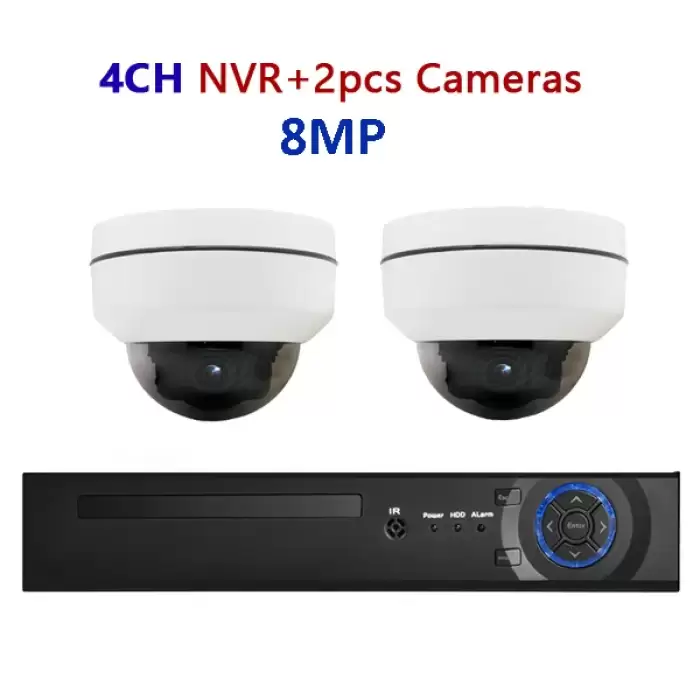 4CH NVR 2pcs 8MP Cam