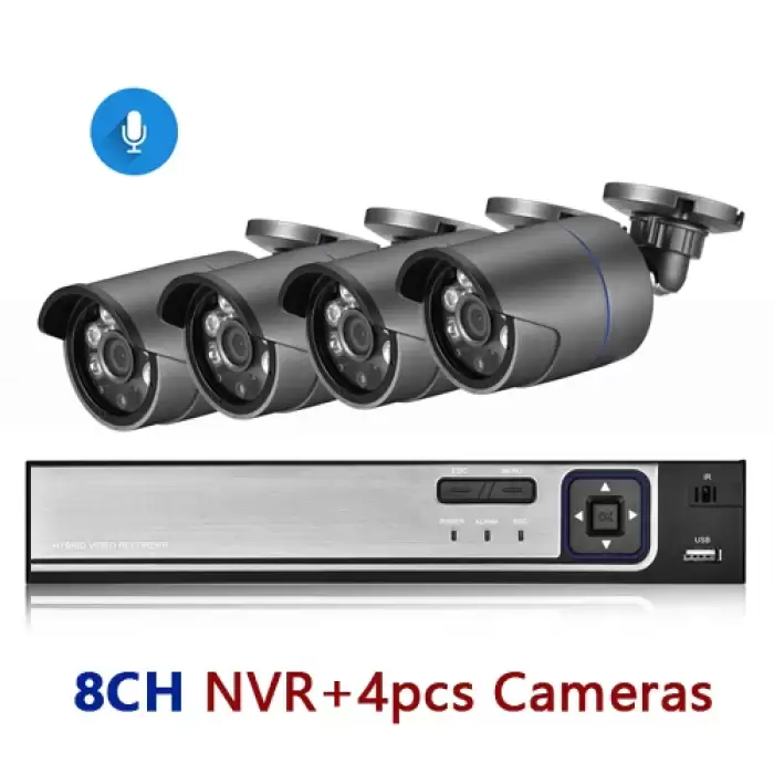 8CH NVR and 4 Camera