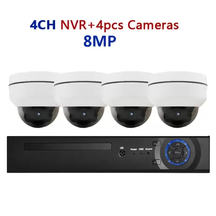 4CH NVR 4pcs 8MP Cam