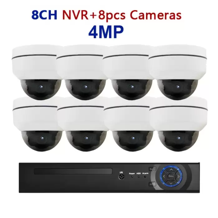 8CH NVR 8pcs 4MP Cam