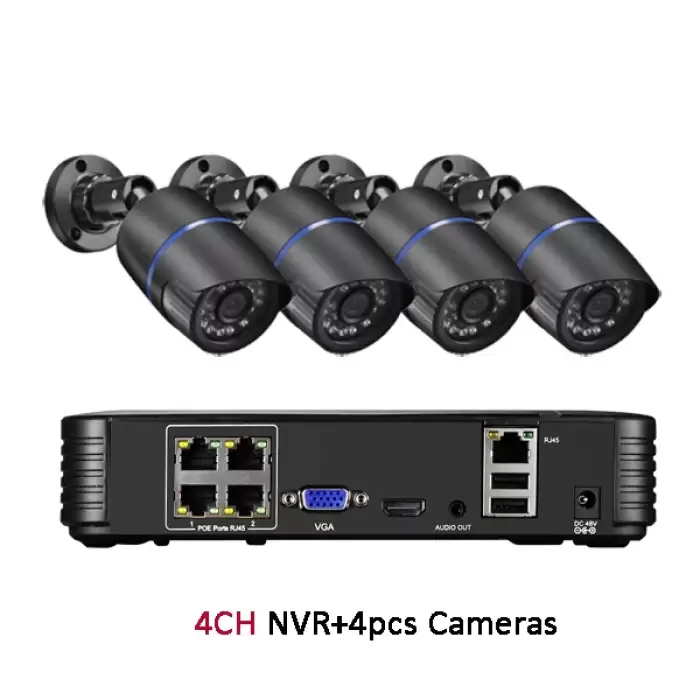 4CH NVR and 4 Camera
