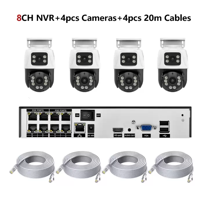 8CH NVR 4pcs Cam kit