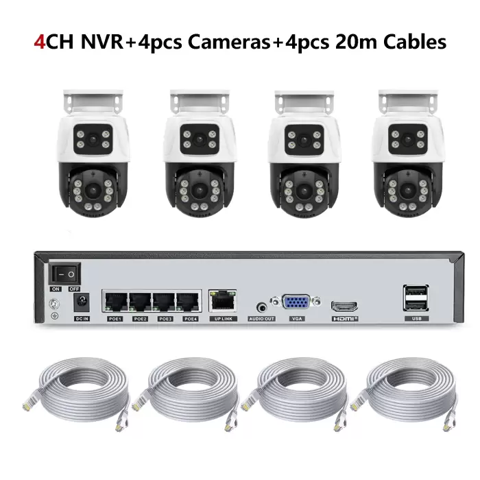 4CH NVR 4pcs Cam kit