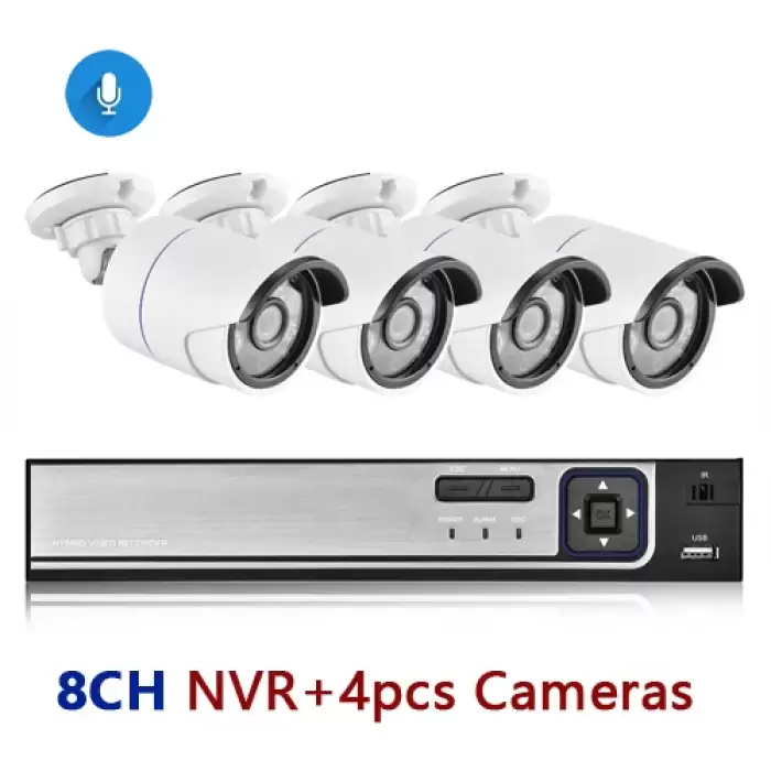 8CH NVR and 4 Camera