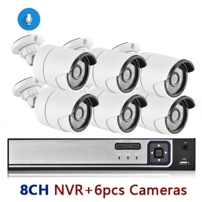 8CH NVR and 6 Camera