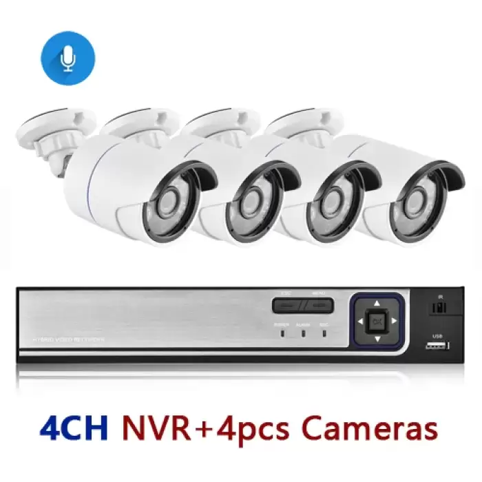 4CH NVR and 4 Camera