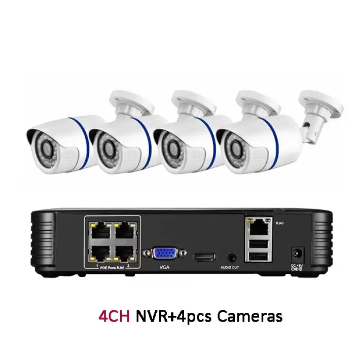 4CH NVR and 4 Camera