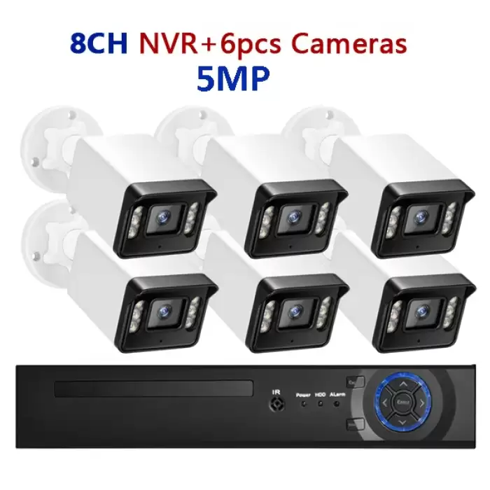 8CH NVR 6pcs 5MP Cam