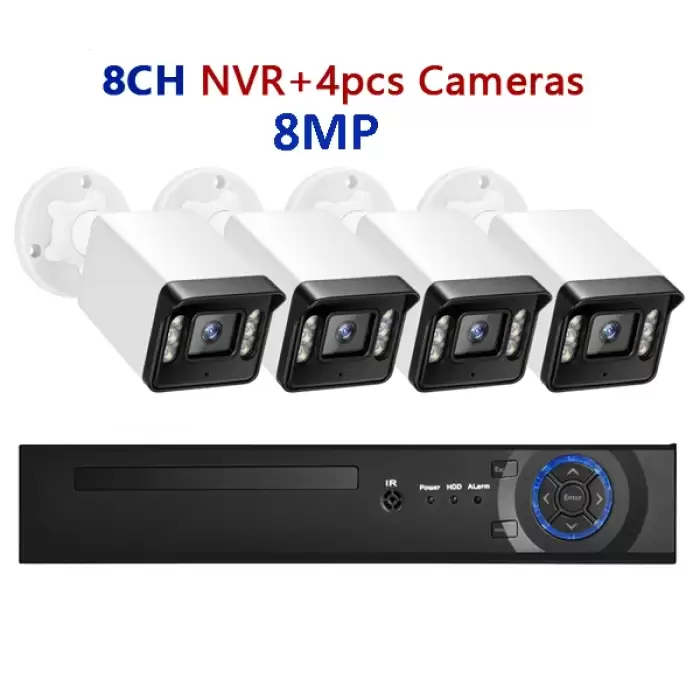 8CH NVR 4pcs 8MP Cam