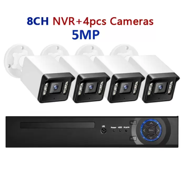 8CH NVR 4pcs 5MP Cam
