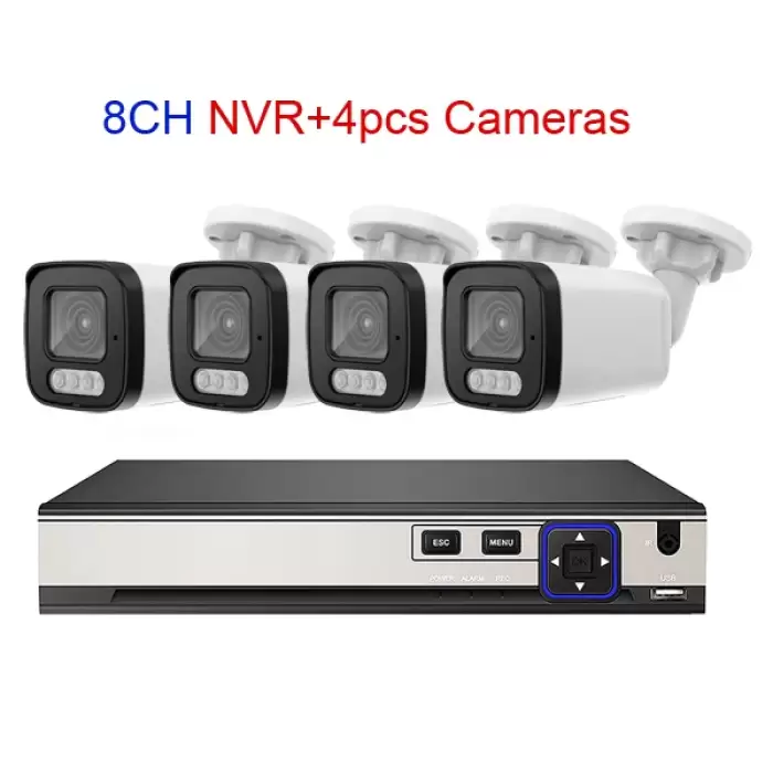 8CH NVR 4pcs Cam