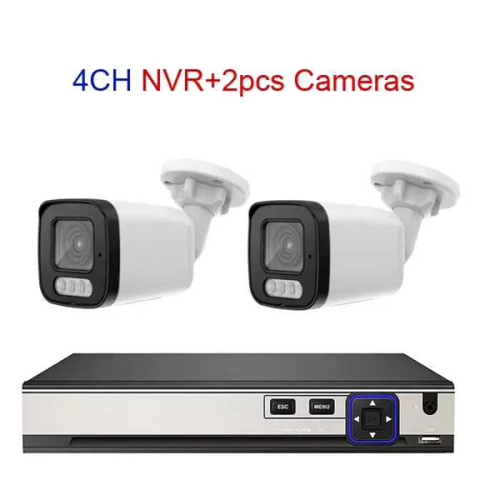 4CH NVR 2pcs Cam