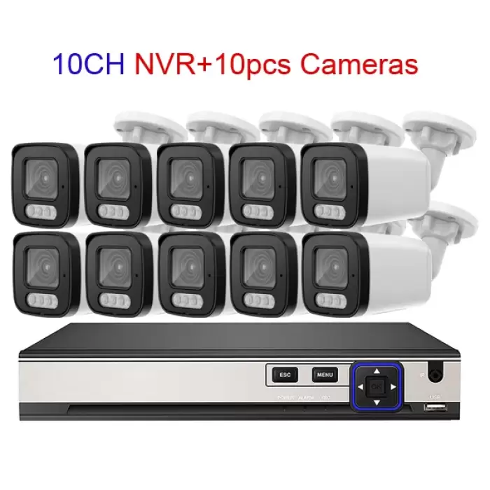10CH NVR 10pcs Cam
