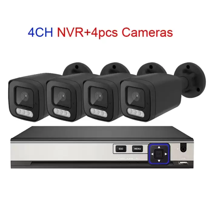 4CH NVR 4pcs Cam