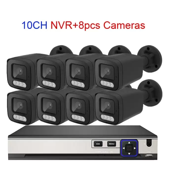 10CH NVR 8pcs Cam