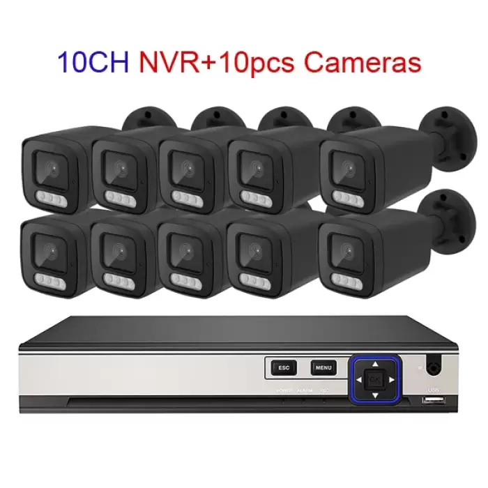 10CH NVR 10pcs Cam