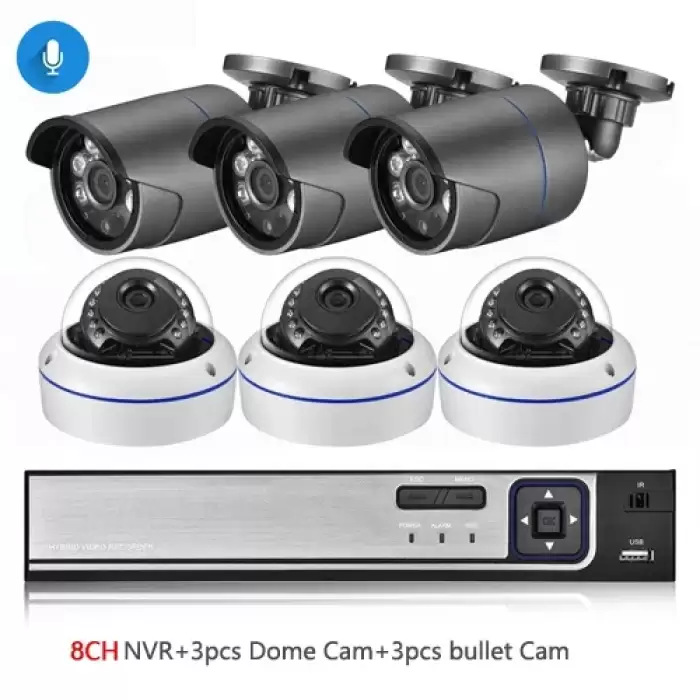 8CH NVR and 6 Camera