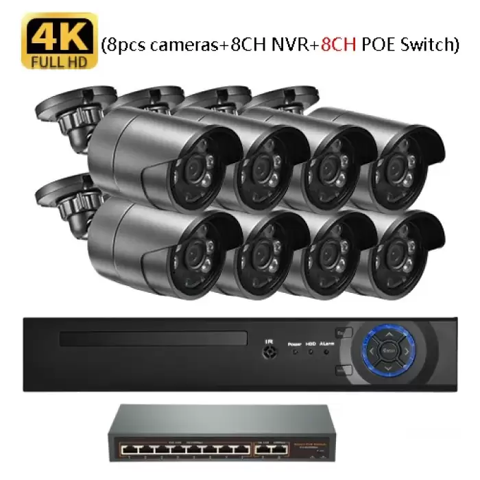 NVR and 8pcs Cam kit