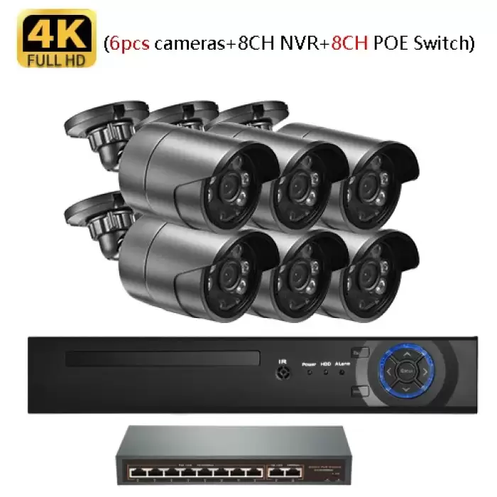 NVR and 6pcs Cam kit