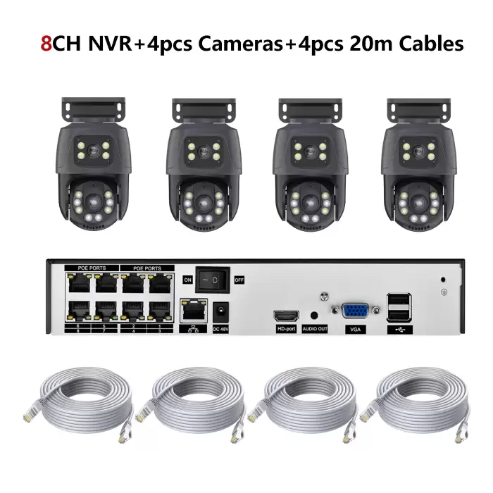 8CH NVR 4pcs Cam kit