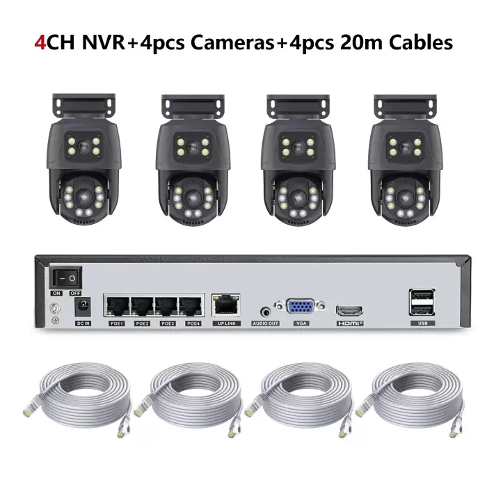 4CH NVR 4pcs Cam kit