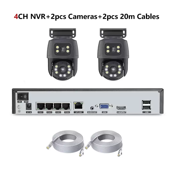 4CH NVR 2pcs Cam kit