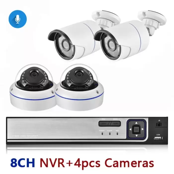 8CH NVR and 4 Camera