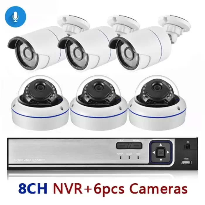 8CH NVR and 6 Camera