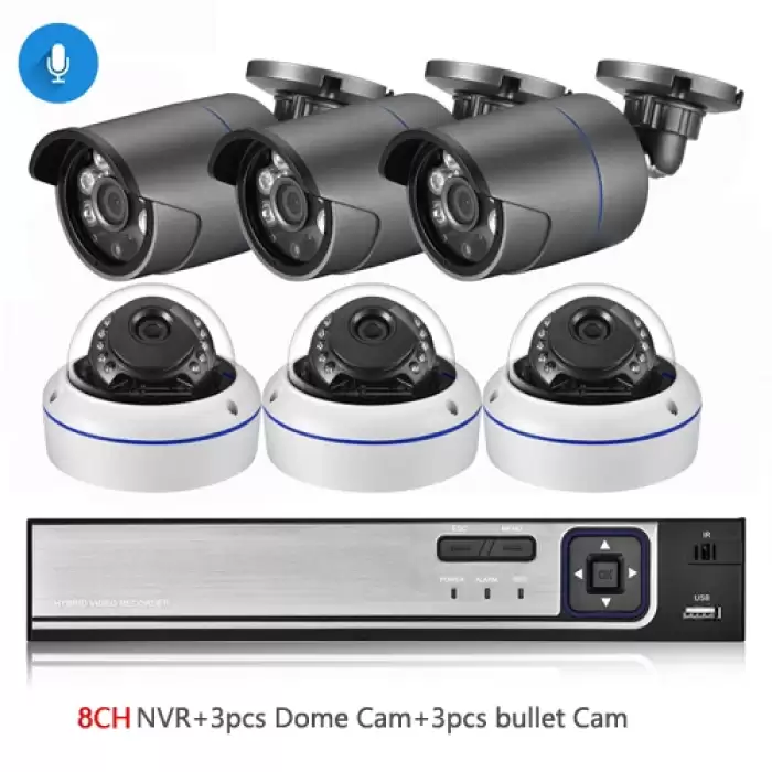 8CH NVR and 6 Camera